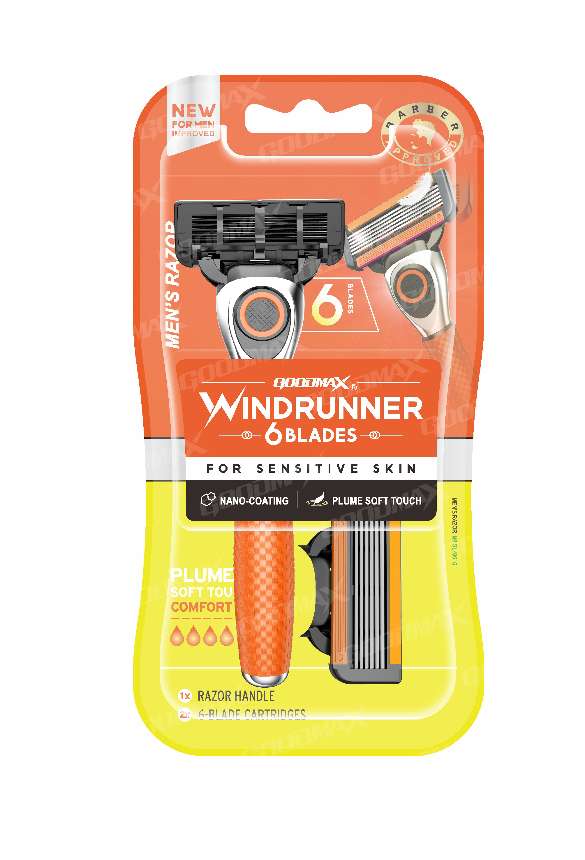 8616 1+2个头桔色