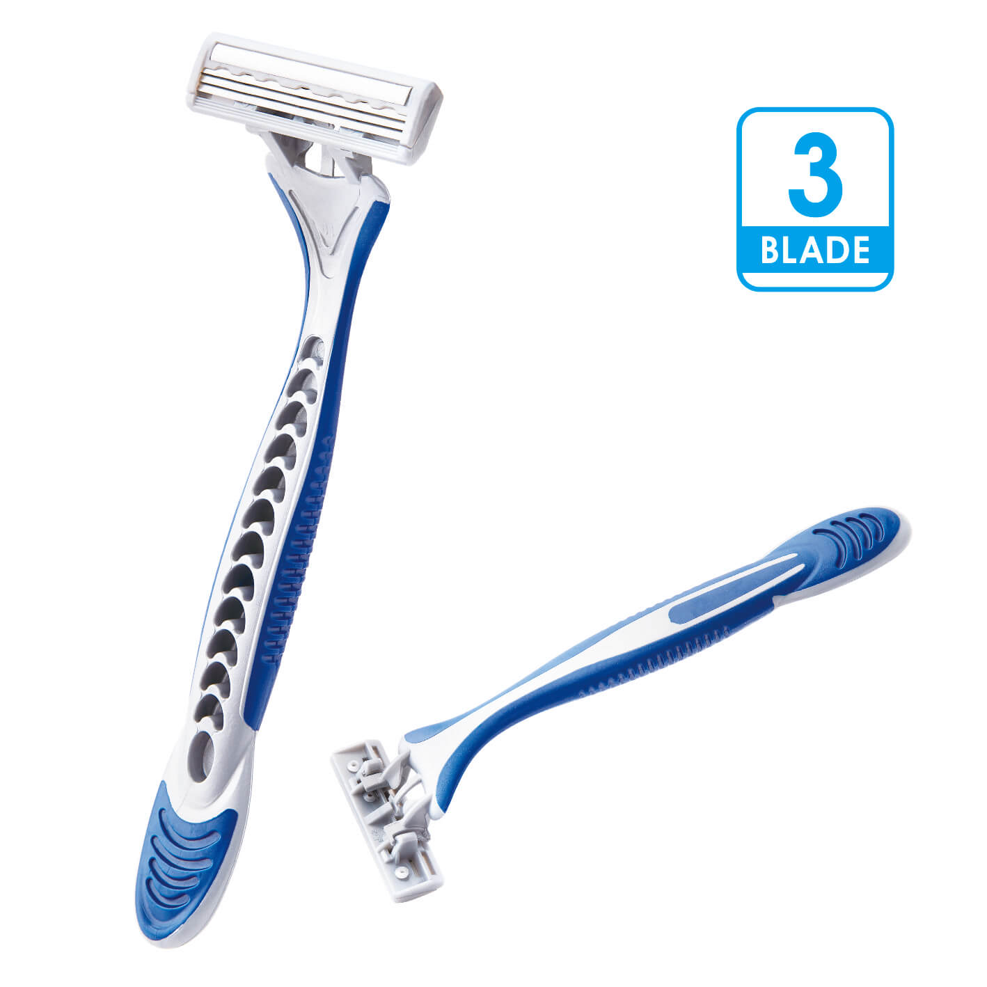 China Classic long rubber handle triple blade men disposable razor SL3035TL factory and